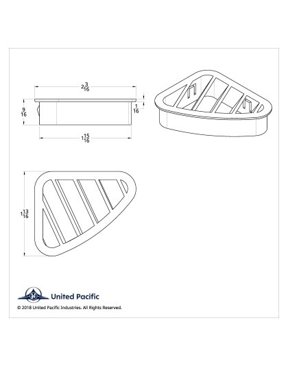  Chrome Plastic A/C Vent For 2001-2005 Peterbilt - Driver| Part Number: 41101