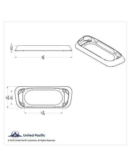 Center Dome Light Mounting Base For Kenworth W900L/T800 (2006-2014) And T660 (2008-2014) | Part Number: 41375