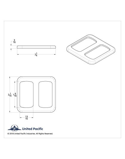 Freightliner Rocker Switch Trim - Double | Part Number: 41913