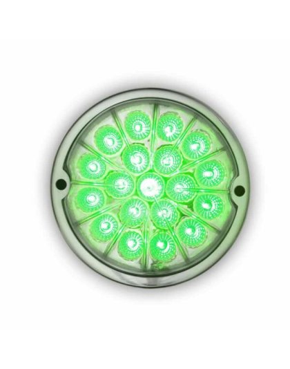 Amber Clearance &amp; Marker to Green Auxiliary Watermelon LED Light – 19 Diodes | Part Number: TLED-WXAG