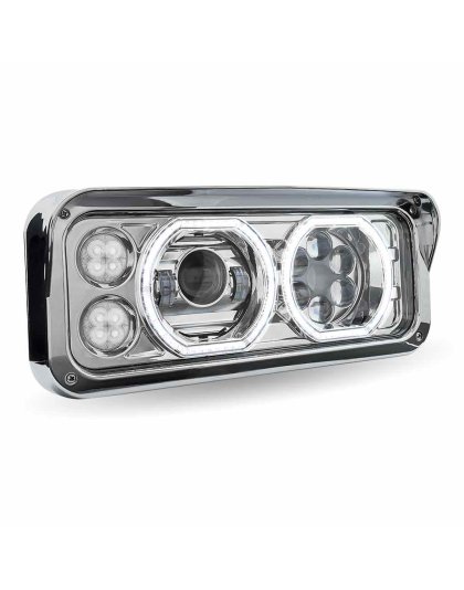 Universal LED Projector Headlight Assembly – Chrome (Passenger Side) | Part Number: TLED-H121