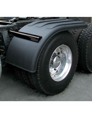 66″ Black Poly Half Tandem Fenders | Part Number: TFEN-H39