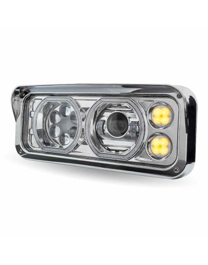 Universal LED Projector Headlight Assembly – Chrome (Driver Side) | Part Number: TLED-H120