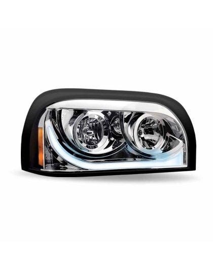 FreightLiner Century Halogen Projector Headlight Assembly – Chrome (Passenger Side) | Part Number: TLED-H14