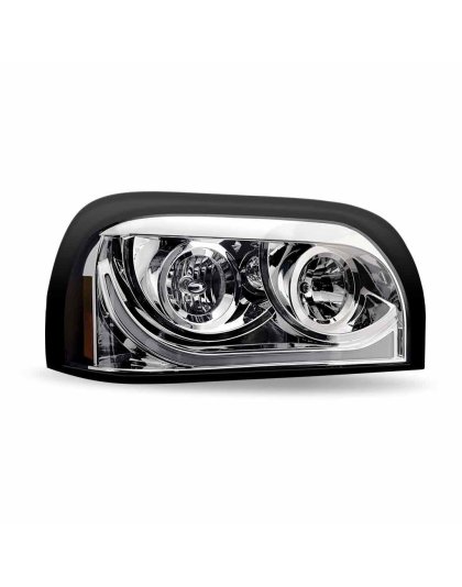 FreightLiner Century Halogen Projector Headlight Assembly – Chrome (Passenger Side) | Part Number: TLED-H14