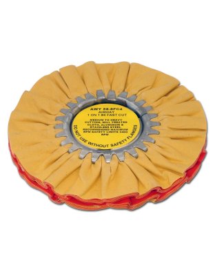 Zephyr  8&quot; Yellow Airway Buffing Wheel 1 on 1 4 Fast Cut| Part Number: AWY58-8FC4