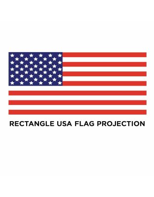 Rectangle USA Flag Projector LED Door Light for Kenworth/Peterbilt – Passenger Side | 13 Diodes | Part Number: TLED-PL11P