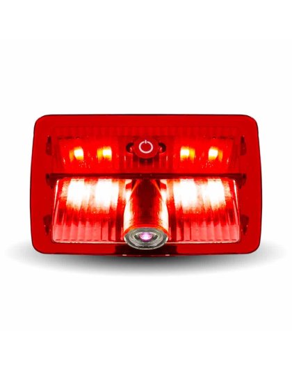 Rectangle USA Flag Projector LED Door Light for Kenworth/Peterbilt – Passenger Side | 13 Diodes | Part Number: TLED-PL11P