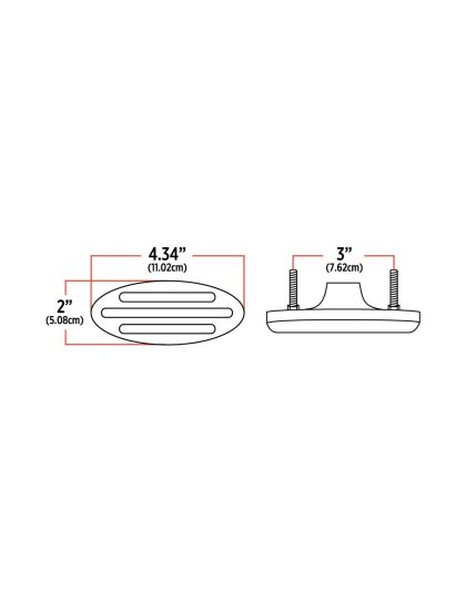 Amber Turn &amp; Marker Flatline Peterbilt Fender LED Light – 15 Diodes | Part Number: TLED-FPA