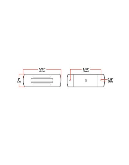 2″ x 6″ Clear Amber Marker LED Trailer Light – 22 Diodes | Part Number: TLED-FTCA