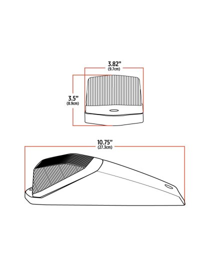 Amber Marker to Green Auxiliary Square Cab LED Light with Housing – 42 Diodes | Part Number: TLED-CAB2XAG