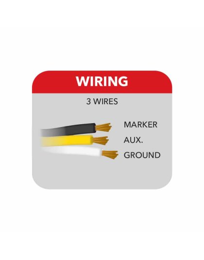 Amber Marker to Green Auxiliary Square Cab LED Light with Housing – 42 Diodes | Part Number: TLED-CAB2XAG