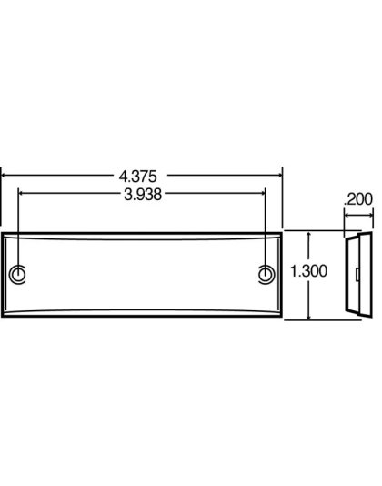 Amber Rectangle Reflector | Part Number: 98003Y