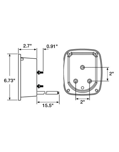 LED Stop/Turn/Tail Box with License Lamp Left Hand | Part Number: 5070