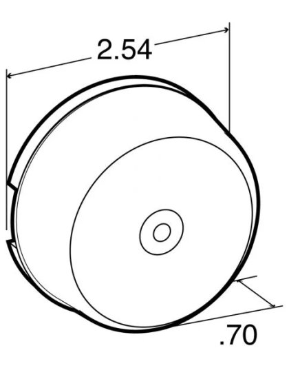 2.5&quot; Round Flat Blue Incandescent Marker Light | Part Number: 10202B