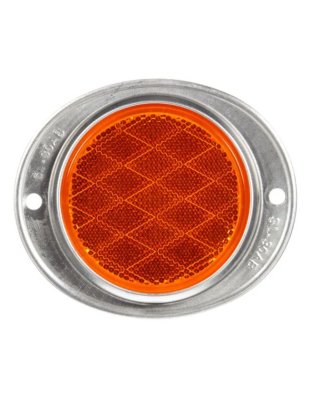 3&quot; Amber Round Reflector Aluminum Base  | Part Number: 98030Y