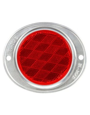 3&quot; Red Round Reflector with Aluminum Base | Part Number: 98030R