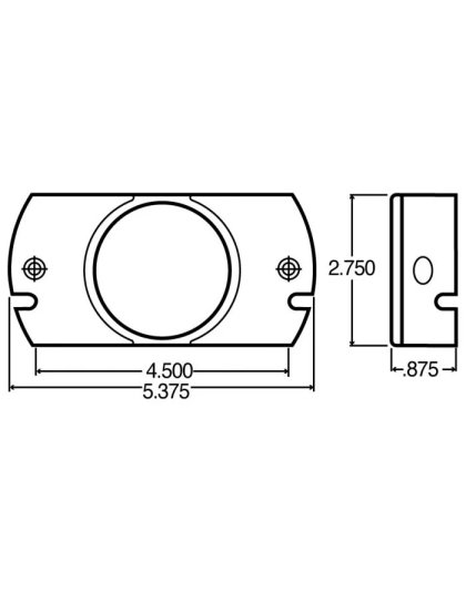 30 Series Black Polycarbonate Bracket Mount with 2 Screw | Part Number: 30729