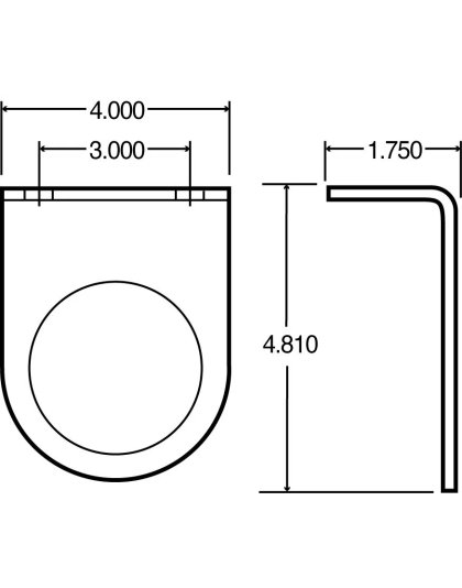 L Metal Bracket 2 1/2&quot; Diameter Lights | Part Number: 10729