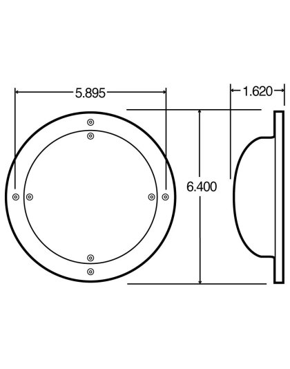 80 Series Chrome Bracket Mount Dome Lite | Part Number: 80350