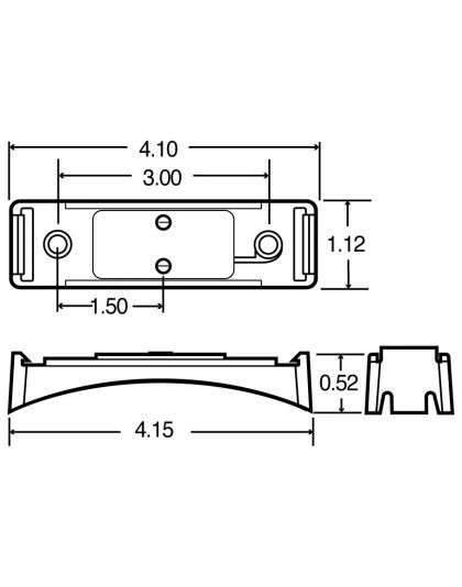 19 Series Radius Gray Base Mount| Part Number: 19750