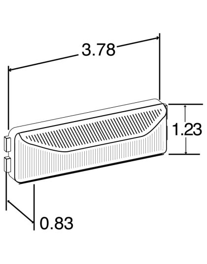 19 Series Red Marker Clearance Light with Gray Polycarbonate Bracket | Part Number: 19006R