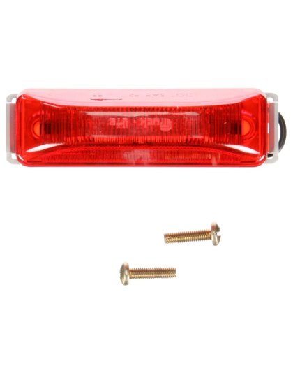 19 Series Red Marker Clearance Light with Gray Polycarbonate Bracket | Part Number: 19006R