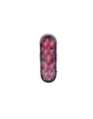 Red Oval Stop/Turn/Tail LED Clear Lens | Part Number: M63322RCL