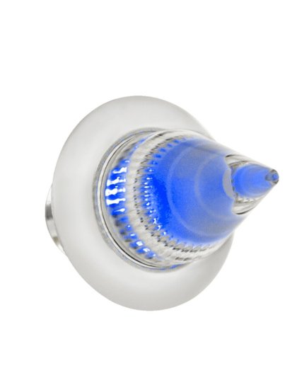 4 LED Dual Function Mini Spike Light With SS Bezel (Clearance/Marker) - Blue LED/Clear Lens | Part Number: 34845