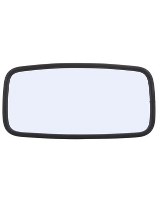 7&quot; x 14&quot; Black Plastic Flat Mirror | Part Number: 7460