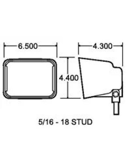 Black Rubber Rectangular Housing Only | Part Number: 97989