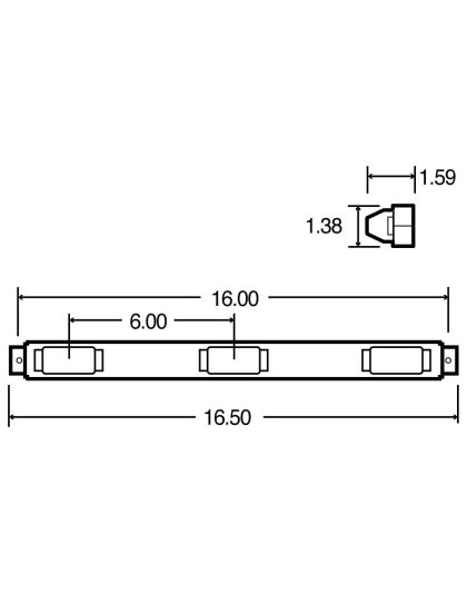 15 Series DOT 3 Red Light Bar | Part Number: 15741R