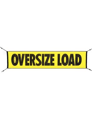 18” x 84” High-Intensity Reflective OVERSIZE LOAD Banner | Part Number: AVRB104-HI