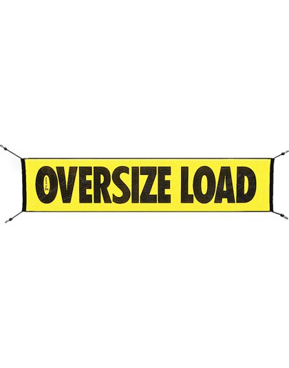 18” x 84” High-Intensity Reflective OVERSIZE LOAD Banner | Part Number: AVRB104-HI