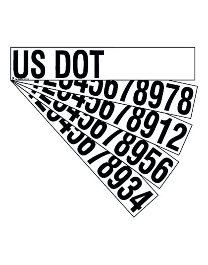 USDOT Number Decal Set | Part Number: DOT101