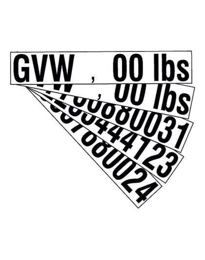 Gross Vehicle Weight Decal Kit | Part Number: GVW101