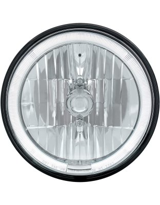 7&quot; Crystal Headlight With White LED Halo Ring | Part Number: 31285