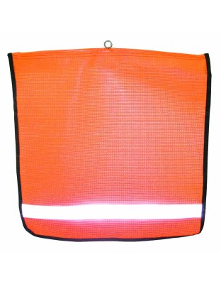 18&quot; Reflective Orange Mesh with Wire Loop and Reflective Strip | Part Number: FW400C-EBR