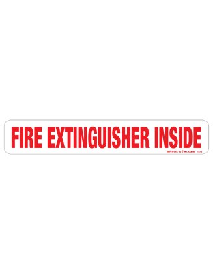 Fire Extinguisher Inside Decal | Part Number: FX1-2