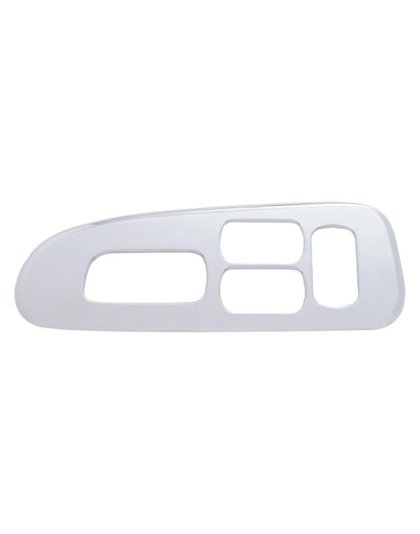 Chrome Plastic Window Switch Trim For 2008  Peterbilt 389/388- Driver (4 Openings) | Part Number: 41183