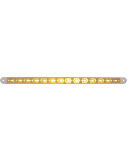 14 LED 12&quot; Turn Signal Light Bar - Amber LED/Clear Lens| Part Number: 38948