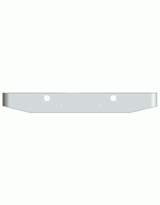 Kenworth 12&quot; Tapered Rolled End Bumper No Radiator Cut Out  | Part Number: FE-0010-01-NC