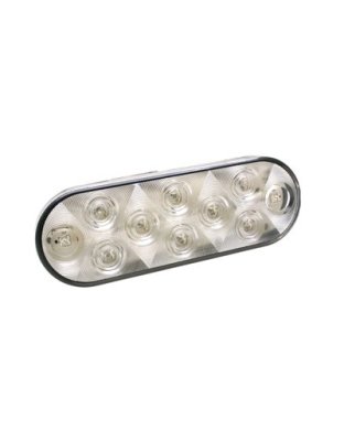 6&quot; Oval S/T/T Red LED with Clear Lens| Part Number: L-1500-45