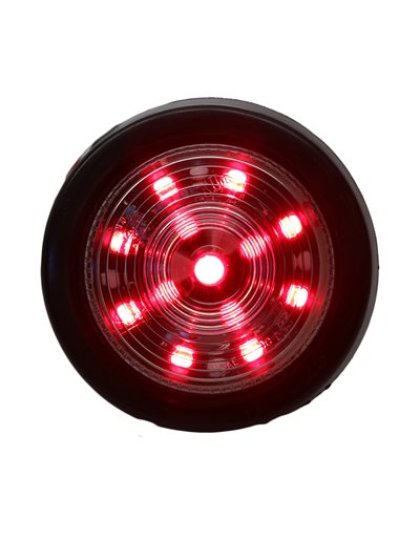 2.5&quot; Red Round LED Clearance Light Clear Lens| Part Number: 1A-S-56RI