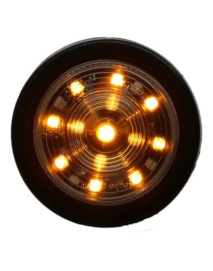 2.5&quot; Amber Flat Round Marker LED Light with Clear Lens | Part Number: 1A-S-56AI