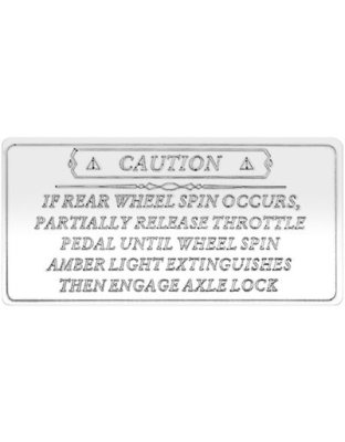 Freightliner Stainless Steel Axle Lock Statement Plate | Part Number: WP-GF7