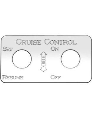 Kenworth Engraved Switch Plate Cruise Control Dual Switch| Part Number: WP-KS103