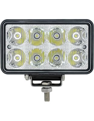 8 High Power LED Rectangular Work Light With Chrome Reflector | Part Number: 36507