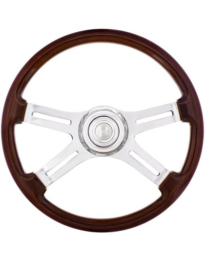  18&quot; 4 Spoke Steering Wheel With Hub &amp; Horn Kit - Freightliner| Part Number: 88130