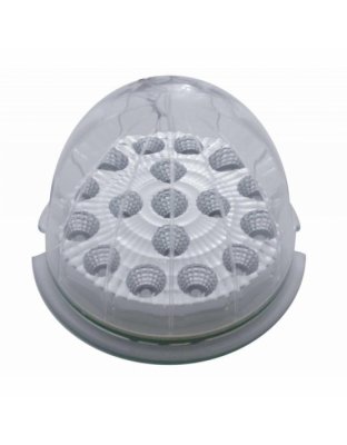  17 LED Watermelon Reflector Cab Light - Amber LED/Clear Lens | Part Number: 39449B